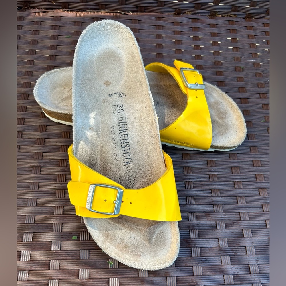 Birkenstock Madrid bright yellow size 38 or US 8